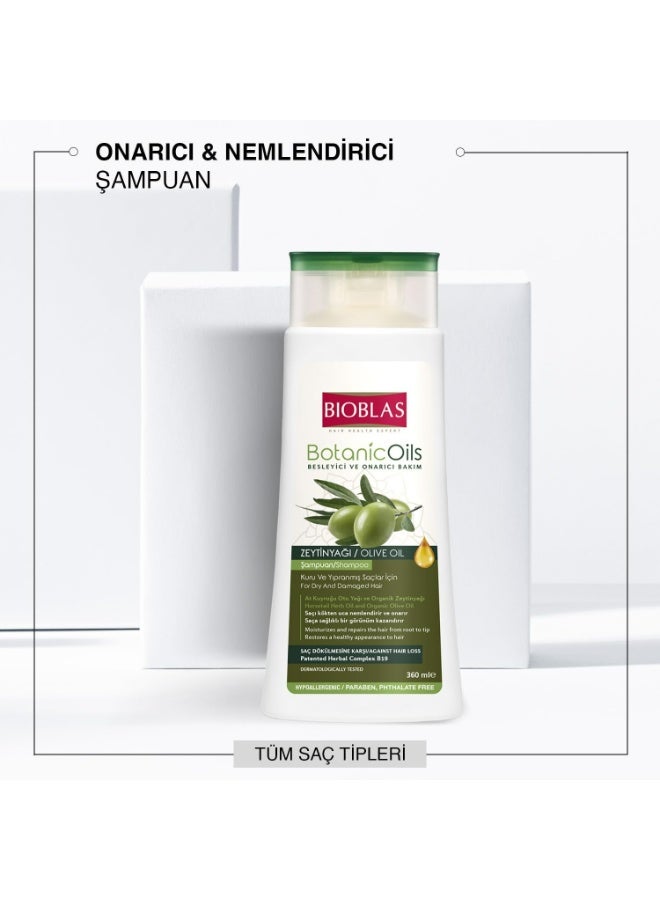 BIOBLAS Olive Oil Nourishing Shampoo 360ml-for Dry & Damaged Hair Deep Moisture & Repair - Image 2